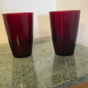 Anchor Hocking Red Depression Glass Tumblers